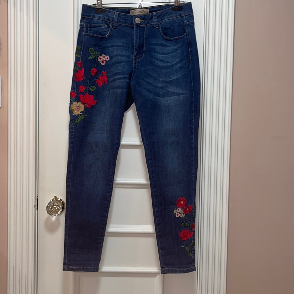 Sandpiper Embroidered floral jeans